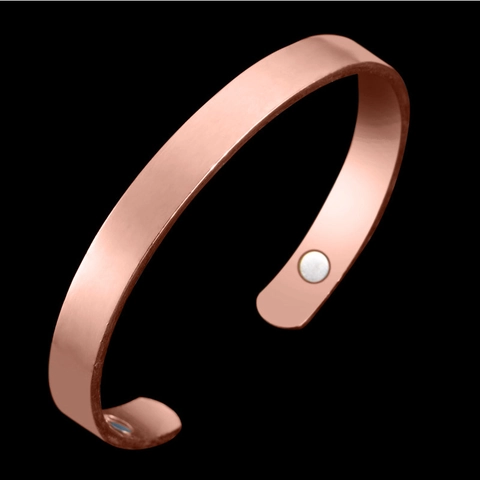 Magnetic Copper Cuff Bracelet For Women Rose Gold Plated Healthcare Energy Therapy Open Bangle Minimalist Jewelry Gift