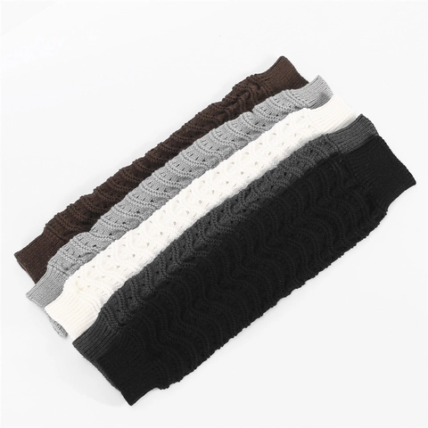 Dames Gebreide Beenwarmers Acryl Opengewerkt Golfpatroon Herfst Winter Warm Haken Boot Cuffs Lange Sokken Dagelijks Gebruik