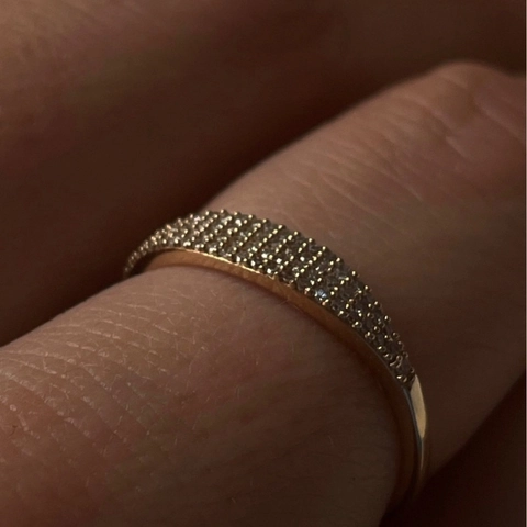 Δαχτυλίδι από Ανοξείδωτο Ατσάλι 18K Επιχρυσωμένο Ζιργκόν AAA Eternity Band για Γυναίκες Μόδα Μινιμαλιστικό Κόσμημα