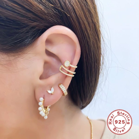 Boucles d'Oreilles Clous Marquise en Argent Sterling 925 Zircone pour Femmes Forme de Feuille Minimaliste Bijoux Plaqués Or Argent