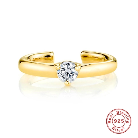 Echt 925 Sterlingsilber Ohrklemme Für Damen Minimalistisch Geometrisch Zirkon Ohne Piercing Knorpel Ohrring Schmuck Geschenk