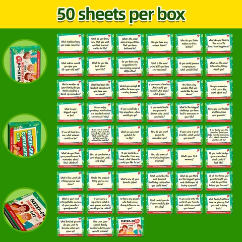 Educational Parent Child Conversation Cards Paper Flashcards Family Interactive Game For Effective Communication Early Learning Toys