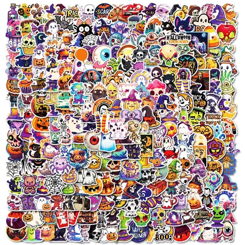 Halloween Graffiti Aufkleber Wasserdicht Kürbis Skelett Totenkopf Ghost Decals Für DIY Laptop Gitarre Skateboard Party Deko