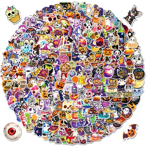 Halloween Graffiti Aufkleber Wasserdicht Kürbis Skelett Totenkopf Ghost Decals Für DIY Laptop Gitarre Skateboard Party Deko