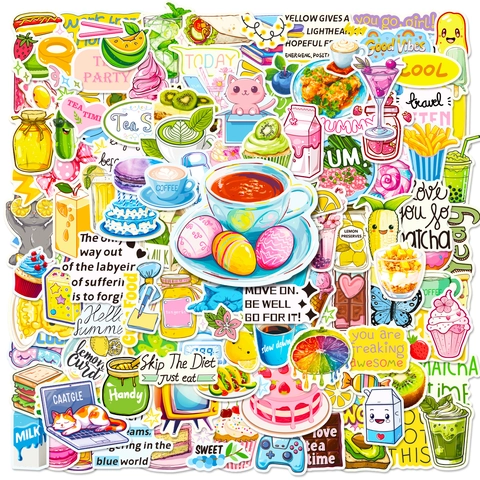 Mignons Autocollants de Dessin Animé Imperméable PP Décalcomanies Décoratives Pour Scrapbooking Journaling Bricolage Papeterie Thèmes Multiples