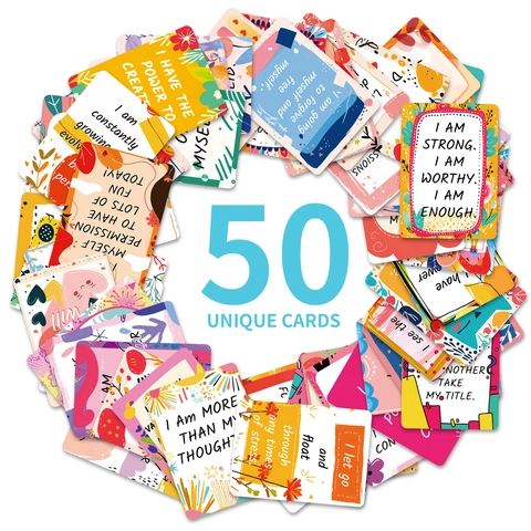 Workplace Inspirational Cards Affirmation Motivational Positive Quotes Cards For Self-Discipline Handwritten Style Encouragement Stationery Note Cards