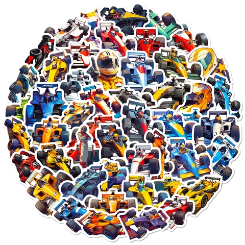 Waterproof Vinyl Racing Car Stickers Graffiti Decals For Laptop Phone Case Luggage DIY Modification Racing Fans Gift