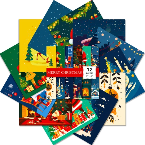 Carta Per Scrapbooking Di Natale Carta Decorativa Per Creazione Di Biglietti DIY Journaling Scrapbooking Paper Pad Modello Festivo