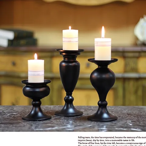 Portacandele in Metallo Nordico Candelabri in Ferro Vintage per Centrotavola Matrimonio Banchetto Decorazione Casa Alto Medio Basso