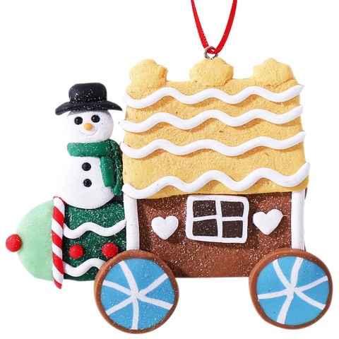 Weihnachtsbaum Hängeornamente Polymer-Ton Weihnachtsmann Schneemann Auto Lebkuchenmann Xmas Feiertag Party Dekor Charms