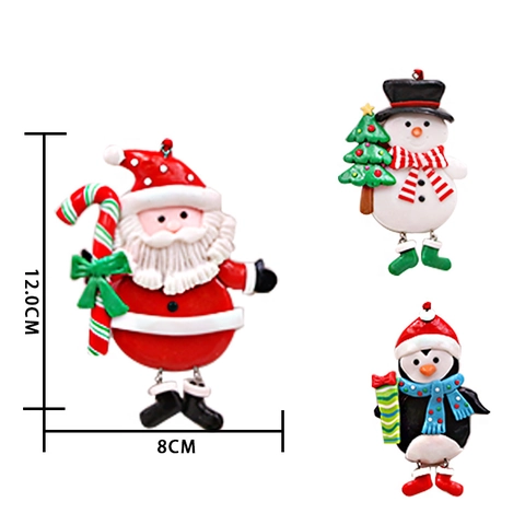 Babbo Natale Pupazzo di Neve Pinguino Dinosauro Decorazioni Appese per Albero di Natale PVC Argilla Polimerica Cartone Animato Festa Decorazione Casa