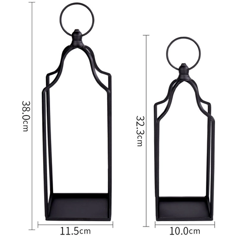 Nordischer Minimalistischer Schwarzer Eisen Geometrischer Kerzenhalter Retro Metall Laterne Für Stumpenkerze Heim Hochzeit Tisch Dekoration