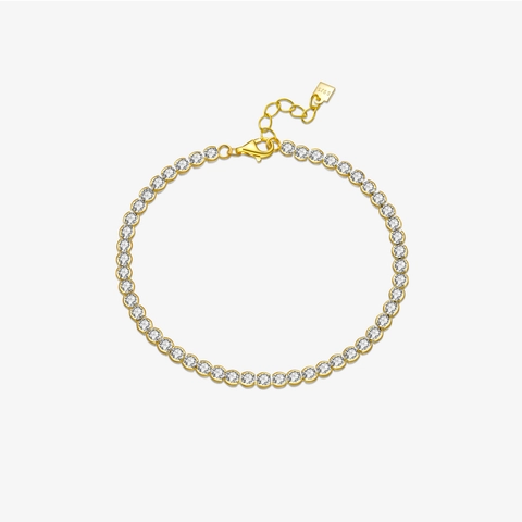 925 Sterling Silber Rundschliff Zirkonia Tenniskette Halskette Und Armband Minimalistischer Schmuck Für Damen Herren Geschenk