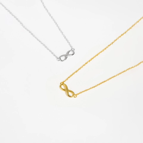 925 Sterling Silver Infinity Necklace And Bracelet Gold Silver Plated Minimalist Infinity Symbol Jewelry For Women Daily Fashion Accessories