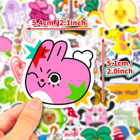 Gemischte Niedliche Cartoon Aufkleber Wasserfeste PVC Trendy Decals Für Laptop Wasserflasche Fenster Kinder DIY Dekoration
