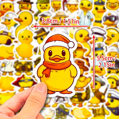 Niedliche Cartoon Kleine Gelbe Ente Aufkleber Für Kinder DIY Wasserflasche Laptop Koffer Scrapbooking Dekorative Vinyl Aufkleber