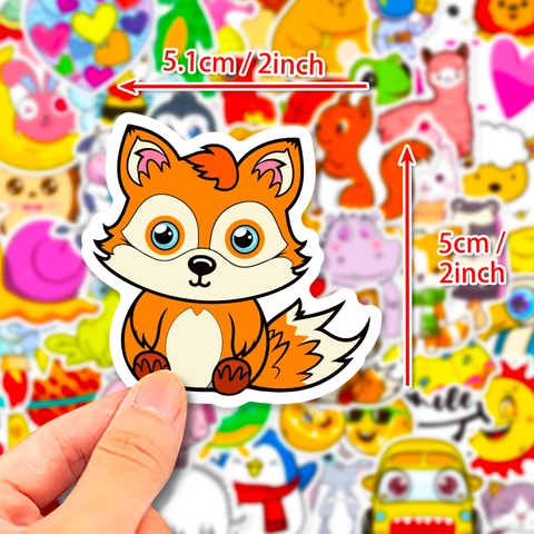 Süße Cartoon Tier Aufkleber Wasserdichte PVC Decals Für Wasserflasche Laptop Gepäck DIY Deko Aufkleber Pack