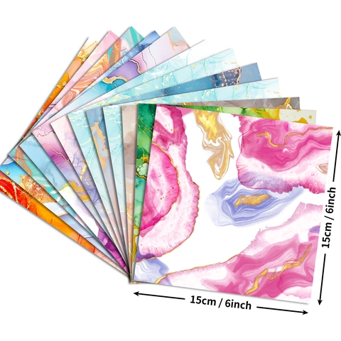 Marble Gold Foil Scrapbook Paper Alcohol Ink Fluid Art Decorative Paper For DIY Crafts Gift Wrapping Material Paper
