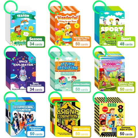 Tarjetas Didácticas de Inglés para Niños Aprendizaje Espacio Deportes Acción Vocabulario Montessori Educación Temprana Tarjetas Cognitivas
