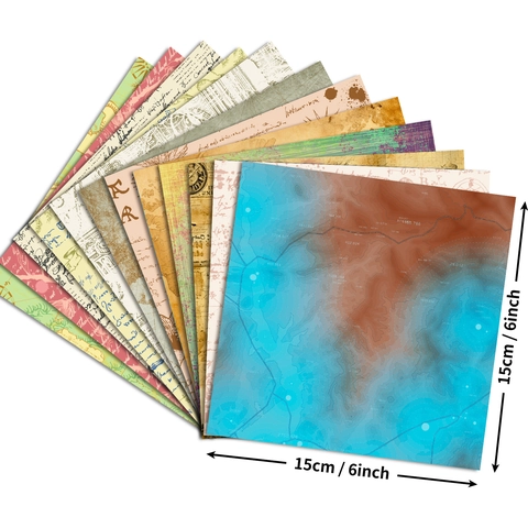 Vintage Karte Scrapbook Papier Für Journaling Retro Handschrift Floral Dekoratives Material Papier Für DIY Basteln Geschenkverpackung Kunstzubehör