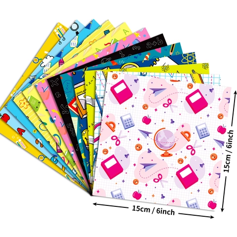 Teacher's Day School Theme Scrapbooking Paper DIY Decorative Background Paper For Journaling Card Making School Supplies