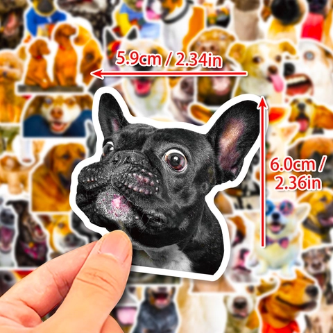 Realistic Dog Stickers Waterproof Vinyl Decals For Water Bottle Laptop Luggage DIY Decorative Animal Stationery Cute Puppy Stickers