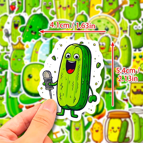 Cartoon Süße Essiggurken Sticker Für Laptop Wasserflasche Handyhülle Scrapbooking DIY Dekoration Belohnung Vinyl Graffiti Aufkleber
