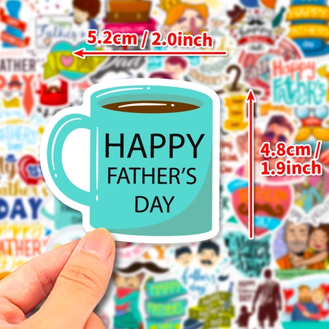 Cartoon Vatertag Wasserdichte Aufkleber Für Kinder Geschenk Scrapbooking DIY Deko Aufkleber Für Vater Feier Gruß