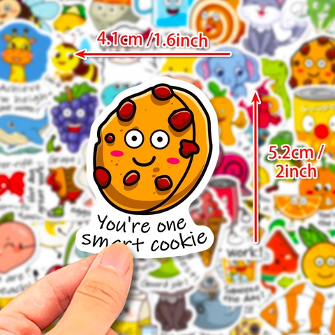Schattige Dieren Woordspeling Cartoon Stickers Waterdichte PVC Decoratieve Decals Voor Waterfles Laptop Telefoonhoesje Reward