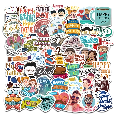 Cartoon Vatertag Wasserdichte Aufkleber Für Kinder Geschenk Scrapbooking DIY Deko Aufkleber Für Vater Feier Gruß
