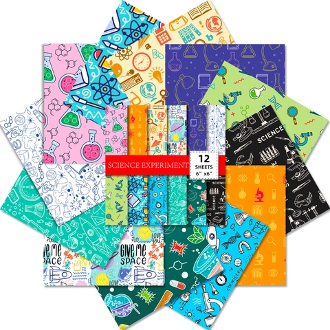 Wissenschaftliches Experiment Dekorative Aufkleber Handgezeichnete Chemie Physik Labor DIY Scrapbook Material Papier Handwerk