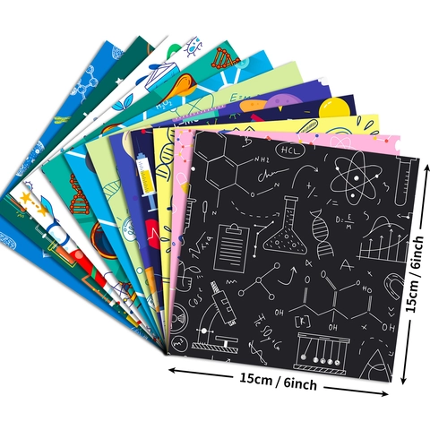 Wetenschappelijk Experiment Scrapbook Papier Offsetpapier Laboratoriumpatroon DIY Materiaal Voor Journaling Knutselen Kaarten Maken School