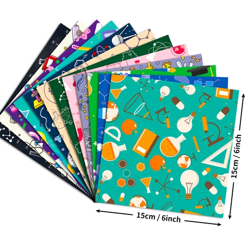Papel de Material para Scrapbooking de Experimento Científico Tema Laboratorio STEM Papel de Fondo Decorativo Para Diarios Manualidades