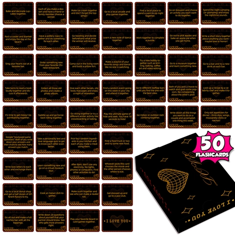 Romantische Englisch Pärchen Date Night Konversationskarten Beziehungsförderndes Spiel Challenge Flashcards Für Party Jahrestag Hochzeit Geschenk