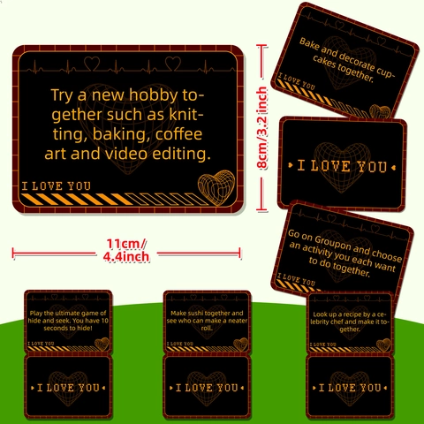 Romantic English Couple Date Night Conversation Cards Relationship Bonding Game Challenge Flashcards For Party Anniversary Wedding Gift
