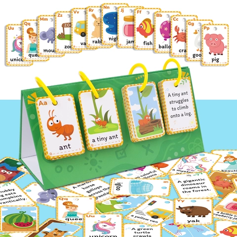 Educatieve Alfabet Woord Flashcards Set Met Bureau Standaard Engels Leerkaarten Voor Kinderen Peuters Onderwijs Hulpmiddelen
