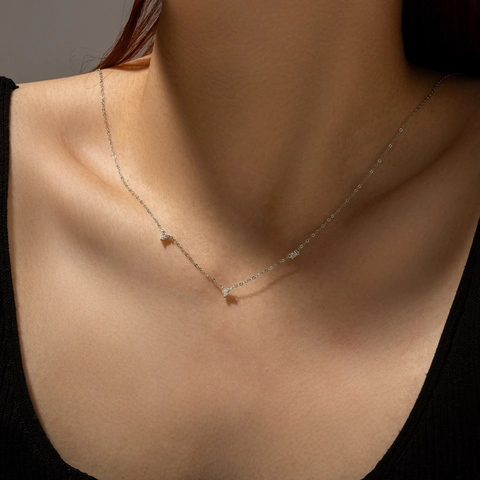 Minimalist S925 Sterling Silver Heart Zirconia Pendant Necklace For Women Elegant Fine Chain Adjustable Fashion Jewelry Gift