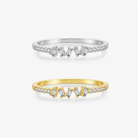 925 Sterling Zilveren Ring Met Rechthoekige Zirkonia Geometrisch Ingelegde Strass Ring Voor Vrouwen Moderne Sieraden