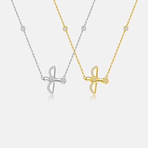925 Argento Sterling Uccello del Tuono Ciondolo Collana Per Donna Uomo Zirconia Intarsiato Uccello Fascino Catena Lusso Gioielli Regalo