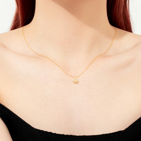 Collana con Pendente Halo in Argento Sterling 925 e Zirconia Forme Quadrata Rotonda Pera Gioielli di Moda Minimalista da Donna per Matrimonio
