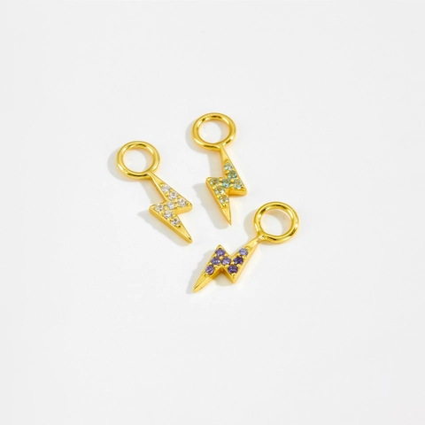 925 Sterling Silver Charms Pendant For Earrings Necklace DIY Jewelry Making Gold Silver Zirconia Cross Panther Lightning Letter Heart Accessories