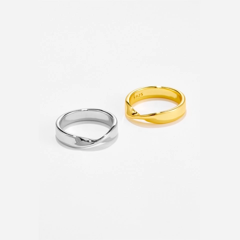 Infinity Liefde Mobius Draai Koppelring Voor Vrouwen Mannen Koper Verzilverd Goud Gepolijst Minimalistisch Mode Sieraden Ring