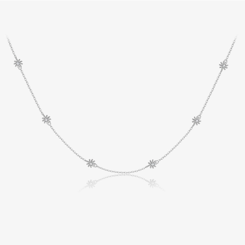 Sweet Daisy 925 Sterling Silver Jewelry Set Zirconia Pendant Necklace Long Drop Earrings For Women Fashion Jewelry Gift
