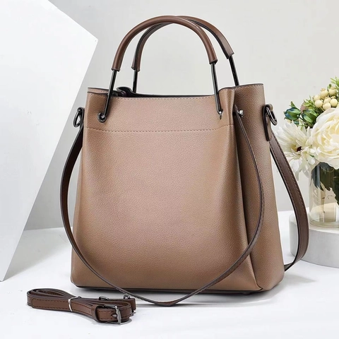 Vintage Litschi Textur PU Leder Tote Bag Große Kapazität Handtasche Umhängetasche Für Damen Pendeln Büro Alltag Top Handle