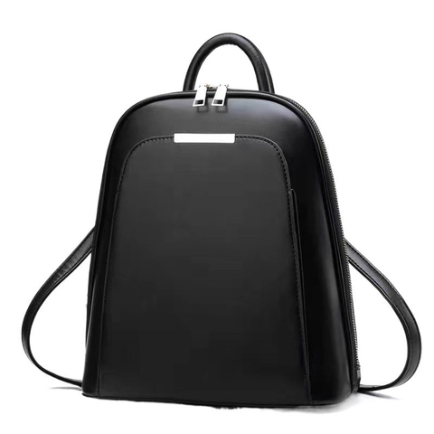 Women Minimalist Synthetic Leather Backpack Fashion Large Capacity Travel Bag Elegant Urban Commuter Handbag Dual Use