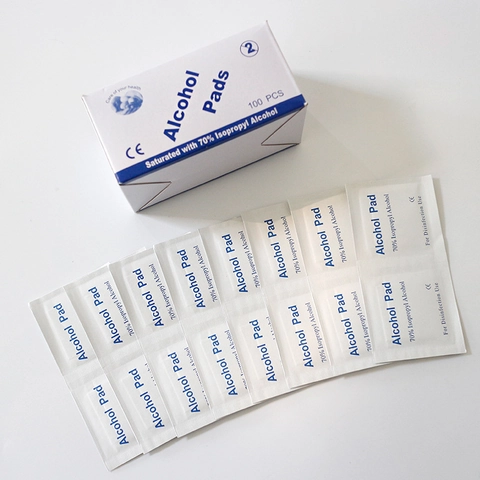 Professionelle 70 Prozent Isopropylalkohol Vorbereitungspads Zur Hautdesinfektion Schmuckreinigung Einweg-Vlies Sterile Tücher