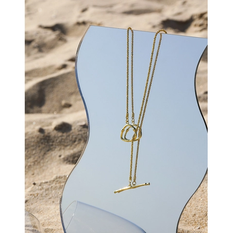 925 Sterling Silver Toggle Clasp Necklace For Women Gold Silver Plated Irregular Circle Gypsophila Chain Clavicle Necklace Jewelry