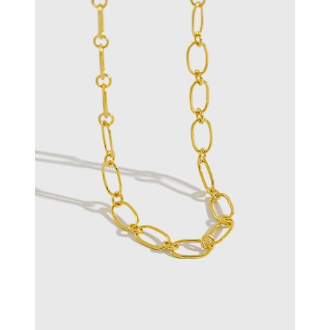 Minimalistische 925 Sterlingsilber Kette Für Damen Stilvolle Ovale Gliederkette Choker Eleganter Galvanisierter Schmuck Geschenk
