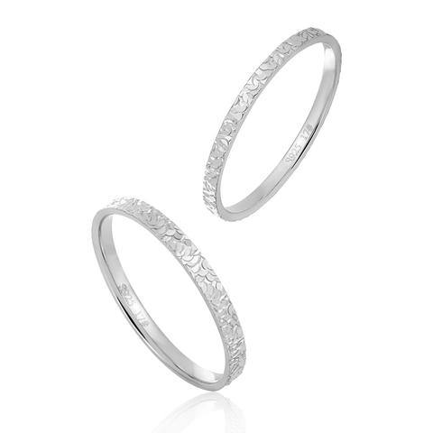 S925 Sterling Zilver Gehamerd Minimalistische Ring Voor Vrouwen Goud Zilver Verguld Glinsterende Geometrische Dunne Stapelbare Vingerring Sieraden