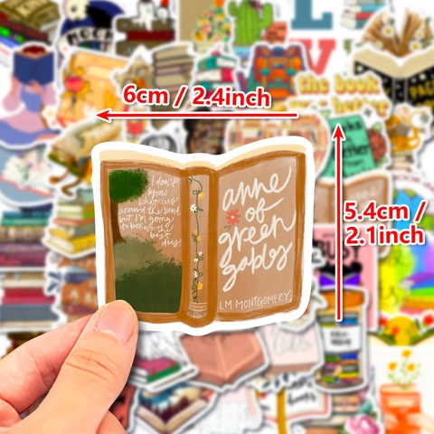 Reading Theme Book Stickers Waterproof PVC Decals Literature Style For Laptop Journaling Scrapbooking Gift For Book Lovers